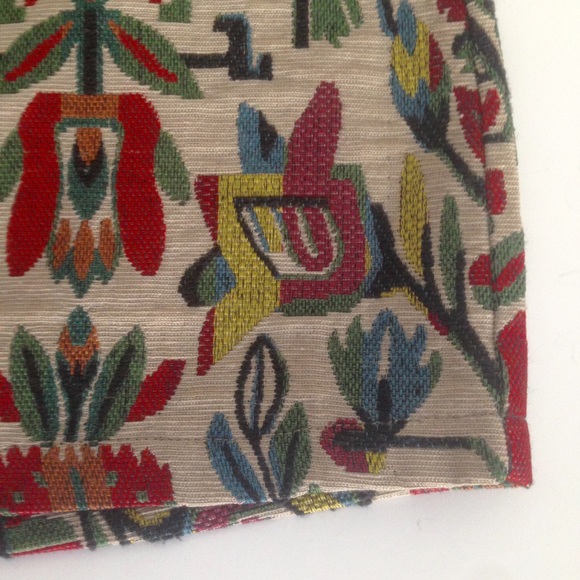 Vintage 90's Floral Tapestry Mini Pencil Skirt - Picture 6 of 8